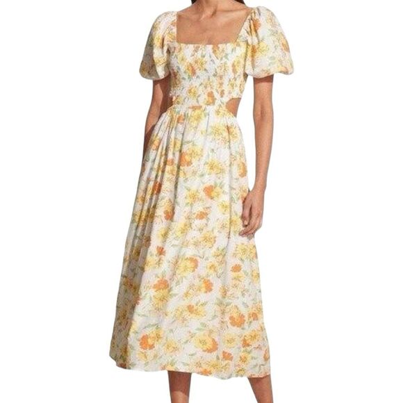 Faithful The Brand Loucetta Palermo Floral Midi Dress Multicolor Size XL NWT
